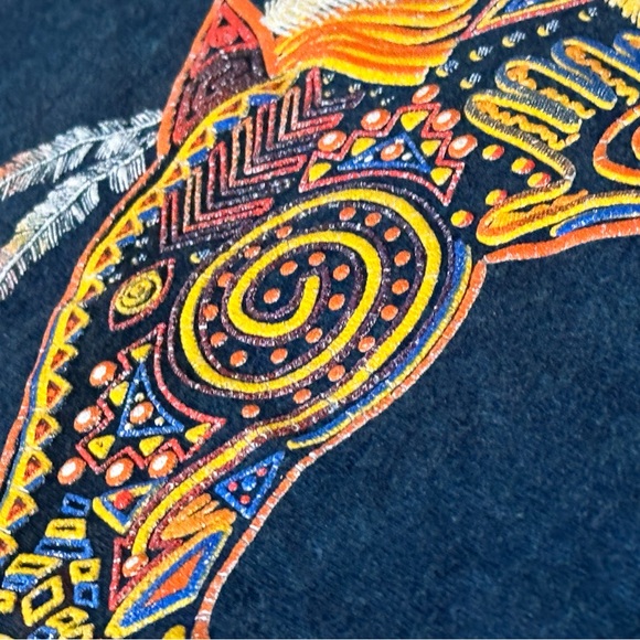 Y2K Native Inspired Horse Art Shirt Short Sleeve - Picture 3 of 4